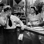 Frank Ferguson, Bud Abbott, L&eacute;nore Aubert, Lou Costello