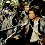 Mark Hamill, Peter Mayhew, Kenny Baker, Harrison Ford