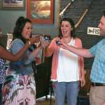 Glenn Howerton, Jean Villepique, Lyric Lewis, Mary Sohn