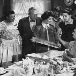 Russ Tamblyn, Elizabeth Taylor, Tom Irish, Joan Bennett, Spencer Tracy, Marietta Canty