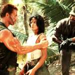 Arnold Schwarzenegger, Elpidia Carrillo, Carl Weathers