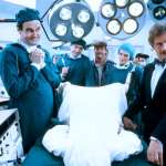 Judy Loe, John Cleese, Graham Chapman, Michael Palin, Valerie Whittington