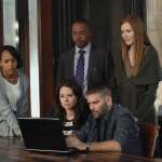 Guillermo D&iacute;az, Katie Lowes, Kerry Washington, Darby Stanchfield, Columbus Short